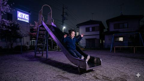 Local Playground Slide Goes "ETC Only" — Toddler with Insufficient Balance Blocked by Gate, Forcibly Redirected to Sandbox