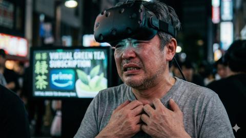 カロリーゼロで急性胃もたれ。「VRラーメン」で中高年が次々と仮想胸焼け