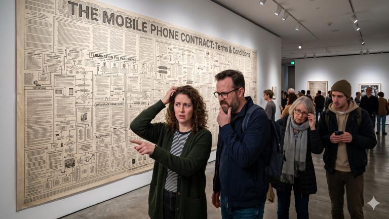Mobile Carrier's Rate Plan Fine Print Too Complex, Acquired by MoMA as 'Labyrinth of Madness'