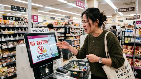Self-Checkout Machines Nationwide Flatly Refuse to Return 'Giza-Jyu' Coins, Prioritizing Collection Over Duty