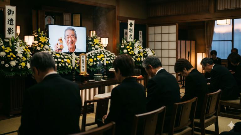 Deceased AI pitches supplements at own funeral: 'I'd still be alive if I drank this.' Bereaved family's tears dry up at the sight of post-mortem affiliate rewards.