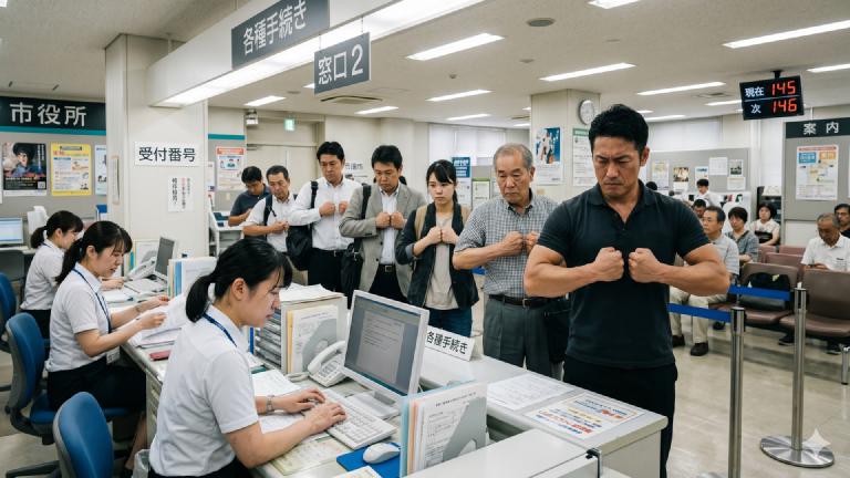 暗証番号の保存先は大胸筋、市役所の「マッスルメモリー認証」が威圧的すぎると一時停止