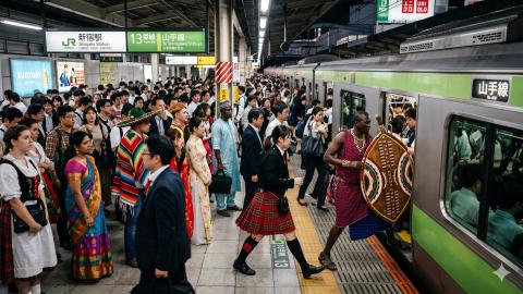 タンスを開けたらマサイの盾。スマート収納の混線で、満員電車が強制万国博覧会に