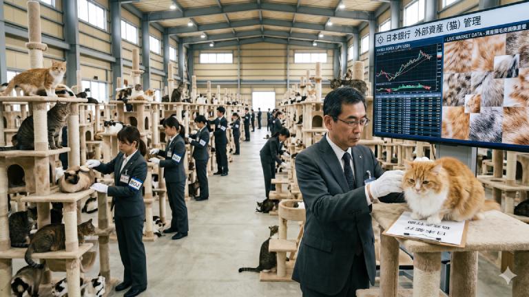 BOJ to Hold Foreign Reserves in Cats: Focus on Fur Quality Over Forex Rates