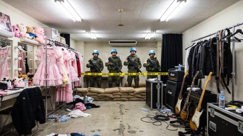 UN Peacekeeping Forces Deploy to Pop Idol Dressing Room to Prevent Impending Breakup
