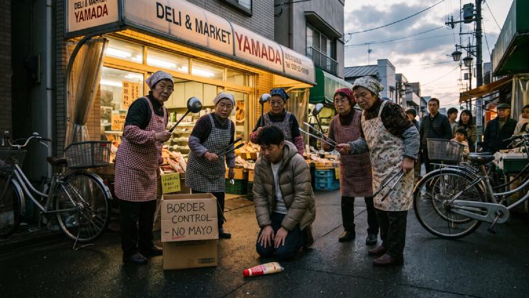 Fried Food Shop Imposes 200% 'Fat Tariff,' Mayonnaise Possessors Detained by Border Patrol