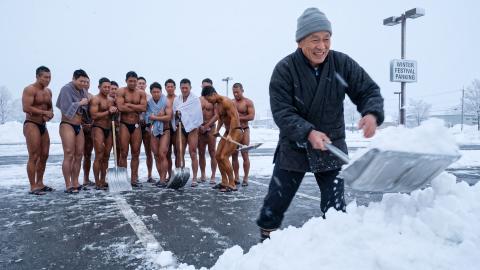 Blizzard Traps Bodybuilding Contest Outside Venue; Champion Decided by 'Snow Shoveling' as Olympic Hopefuls Suffer Crushing Defeat to Local Senior